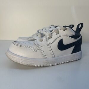 Nike Air Jordan 1 Low Alt (TD) Sneakers Size 7C White/Black DR9747-132